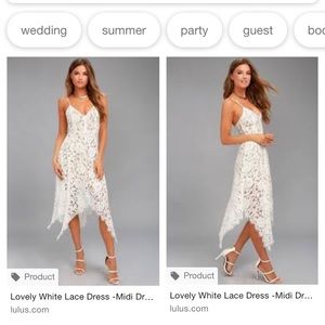 Lulu’s One Wish Lace Midi Dress